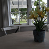 Realistic yellow artificial Lilly in a 480mm tall vase, perfect for adding vibrant decor to any space.