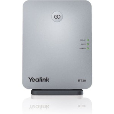 Yealink DECT Repeater RT30 enhances wireless coverage for DECT phones, featuring HD voice and a sleek design.