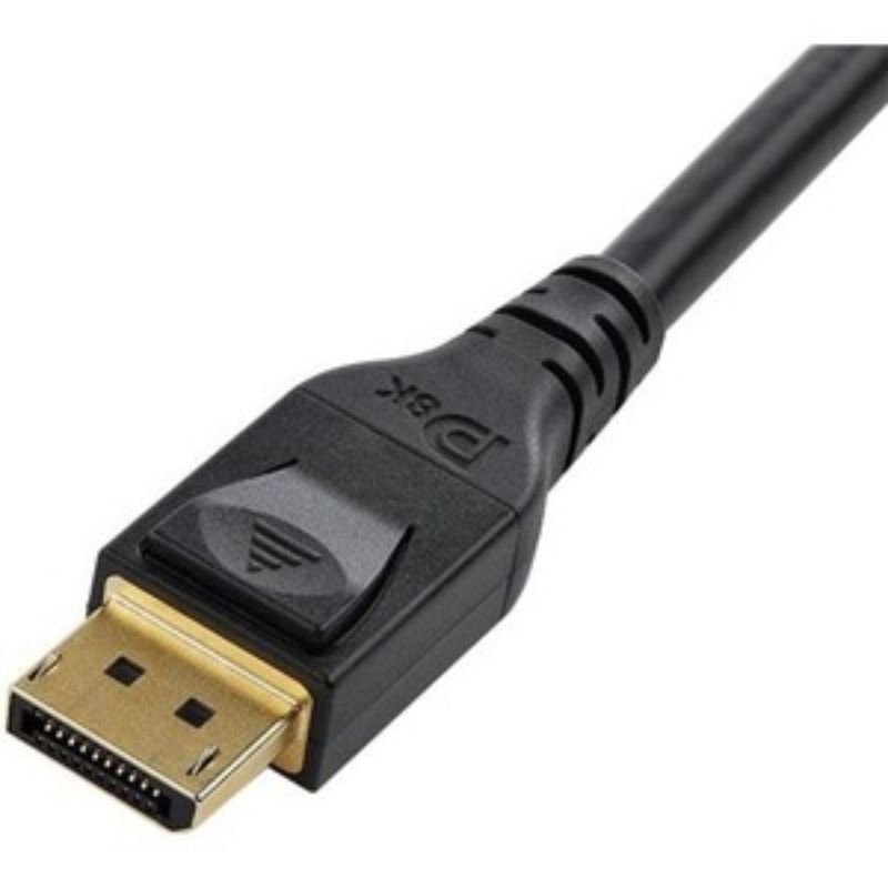 StarTech.com 4m DisplayPort 1.4 cable, VESA certified, supports 8K resolution, HDR, and secure connectivity for high-quality displays.