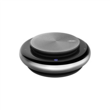 Ultra-compact CP900 speakerphone with HD voice, 2m mic range, noise suppression, and 12-hour talk time for crystal-clear communication.