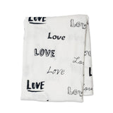 Eco-friendly bamboo swaddle blanket, 47" x 47", soft texture, versatile for nursing cover, stroller, and more.