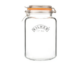 Kilner Square Clip Top Jar (3 Litre) for preserving, storing food; glass, durable, BPA-free, stylish kitchen essential.