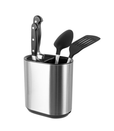 Sleek Avanti Knife & Utensil Holder enhances kitchen organization and safety for all knife sizes, reducing countertop clutter.