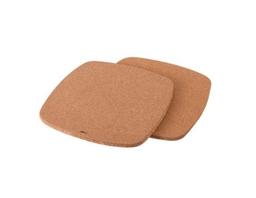 Square cork trivets with magnets, ideal for protecting surfaces from heat while adding style to your kitchen.