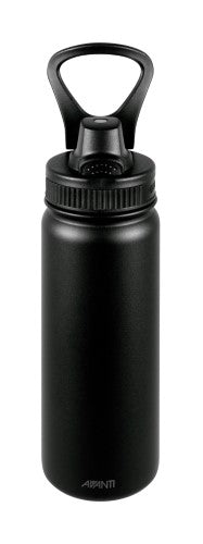 Black Hydrosport Quench Bottle - Avanti 550, insulated, 550ml, keeps drinks cold for 24 hrs, hot for 12 hrs, leakproof and stylish.