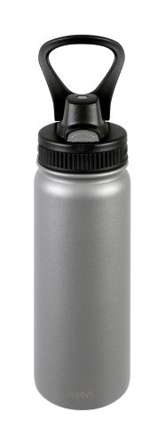 Insulated 550ml platinum water bottle with leakproof lid, keeps drinks hot/cold for hours, ideal for active lifestyles.