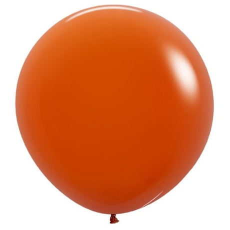 Bright sunset orange latex balloons, 60cm size, pack of 3, perfect for vibrant party decorations and celebrations.