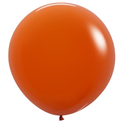 Vibrant pack of 10 Sempertex sunset orange latex balloons, perfect for festive party decor.