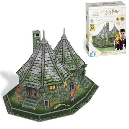 3D paper model of Hagrid's Hut from Harry Potter, featuring 101 pieces, no glue needed, crafted with durable EPS technology.