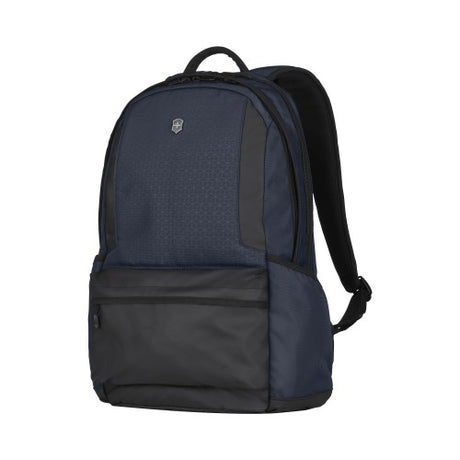 Blue Victorinox Altmont Laptop Backpack featuring ergonomic straps, organized interior, and airflow padding for comfort.