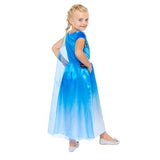 Ice Princess costume for 3-4 years, featuring a glittery dress and elegant cape for magical dress-up fun.