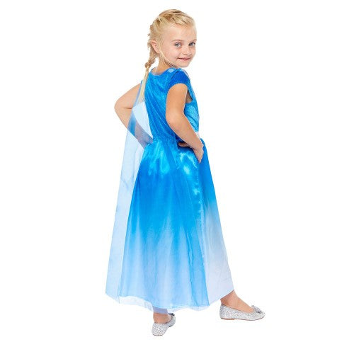 Ice Princess costume for ages 4-6 featuring a sparkling dress and flowing cape for magical dress-up adventures.