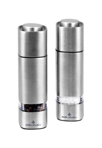 Salt and Pepper Mill Set - Wilkie Brothers S/S Square (15.5cm)