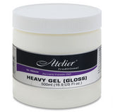 Premium 500ml Atelier Heavy Gel acrylic paint in glossy finish for vibrant textures and controlled drying in mixed media art.