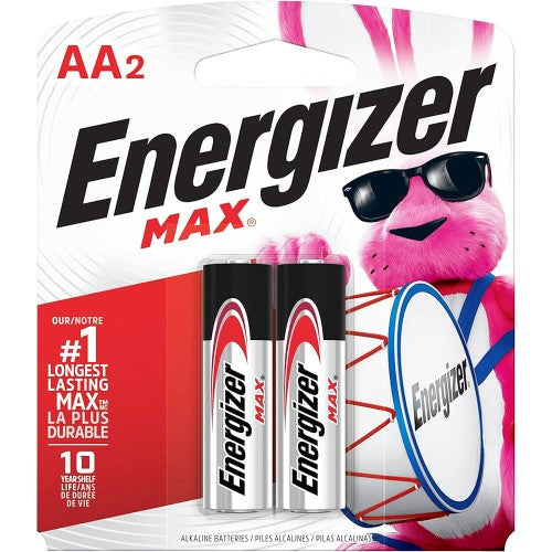 Energizer Max AA 2pc (12 Pack) offers reliable, long-lasting power for everyday devices and emergencies.