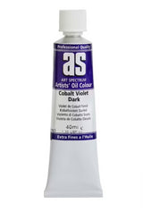 40ml tube of Cobalt Violet Dark oil paint featuring rich pigments, buttery texture, and exceptional lightfastness for vibrant artwork.