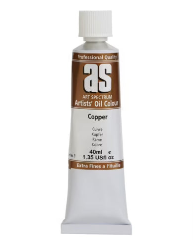 Artist Oil Paint 40ml S3 Copper by Smartfox NZ, featuring vibrant colors, smooth application, and lightfast, durable formula.