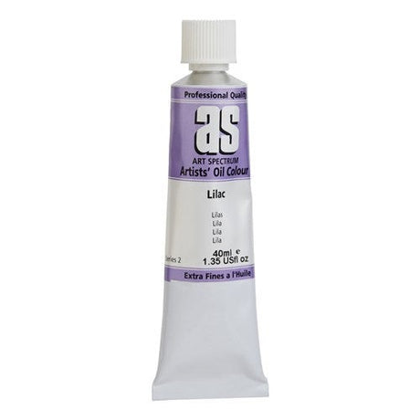 Artist Oil Paint 40ml in Lilac, featuring rich pigments and smooth application for vibrant, long-lasting artwork.