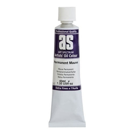40ml tube of S2 Permanent Mauve oil paint, ideal for vibrant, long-lasting art with rich pigments and smooth consistency.