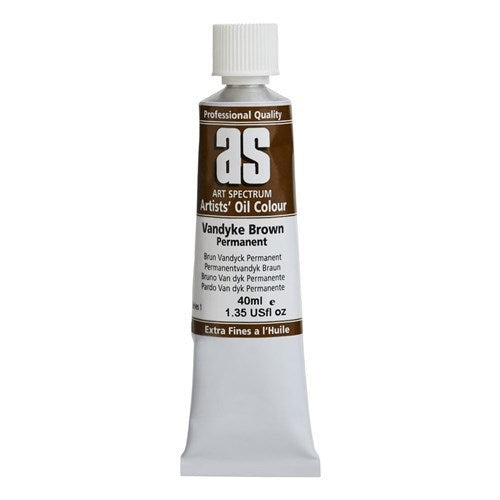 Artist Oil Paint tube showcasing rich Van Dyke hue, perfect for vibrant, durable artwork with excellent mixing capabilities.