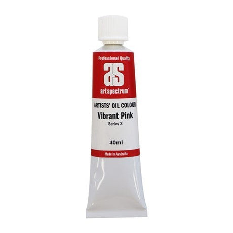 Art Spectrum 40ML S3 Vibrant Pink oil paint tube, featuring rich pigment for bold colors and excellent lightfastness.