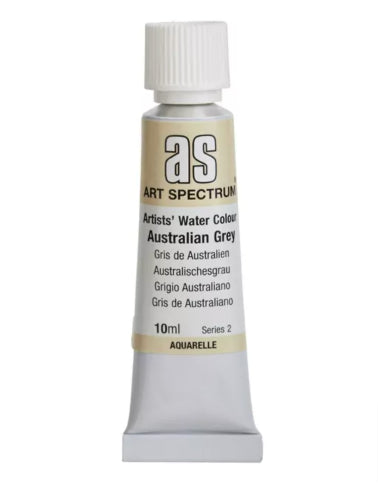10ml tube of Australian Grey watercolour paint, featuring lightfast pigments for vibrant and durable artworks.