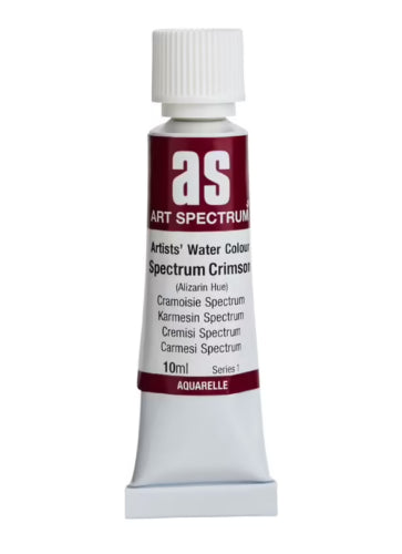 Premium 10ml crimson watercolour paint offering lightfast pigments for vibrant, lasting artworks, ideal for blending and techniques.