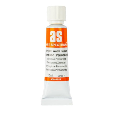 Vibrant Art Spectrum Vermillion watercolour paint in a 10ml tube, featuring lightfast pigments for long-lasting artistry.