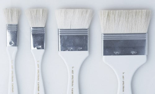 As Full Wash 1 Inch brush with soft goat hair bristles for smooth, even color application on large surfaces.