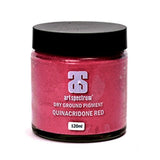 Art Spectrum Dry Ground Pigment in S4 Quinacridone Red, 120ML; vibrant, lightfast, single pigment for customizing colors.