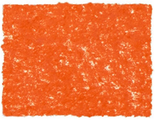 Soft pastel square in vibrant orange, ideal for detailed artwork with versatile application and lasting color integrity.