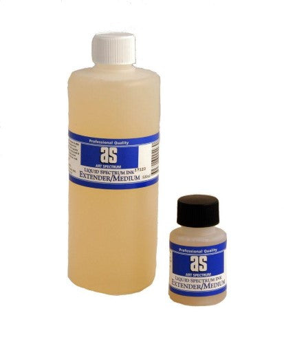 Ink - As Liquid Spectrum 50ml Extender Medium bottle, designed to enhance water resistance and durability in mixed media art.