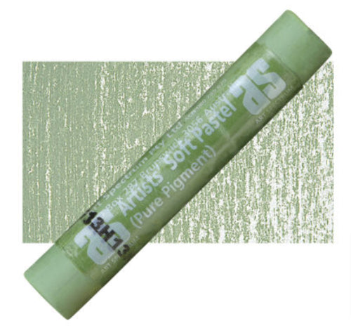 Artist Pastel Green Grey T 574, a soft round pastel featuring vibrant, lightfast pigments, ideal for creating depth in art.