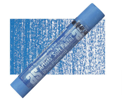 Vibrant Prussian Blue pastel stick with creamy texture for smooth application and blending, ideal for artists.