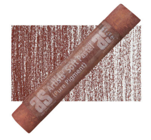 Vibrant Pilbara Red pastel stick, triple milled for smooth application and rich color, safe for artists and blends easily.