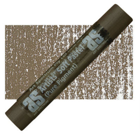 Raw Umber pastel stick for artists, featuring rich texture and lightfast pigments for vibrant, lasting artwork.