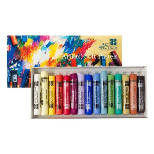 Vibrant Artist Pastels Set of 15 assorted colors, perfect for blending and smooth application in all artistic projects.