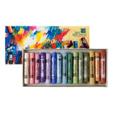 Artist Pastels Set of 15 in landscape colors, featuring vibrant, triple milled pigments in a convenient clam shell case.