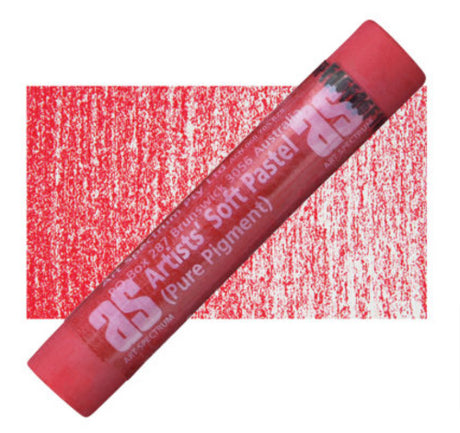 Vibrant red pastel stick with a rich, velvety texture, ideal for creating stunning artworks with seamless blending.