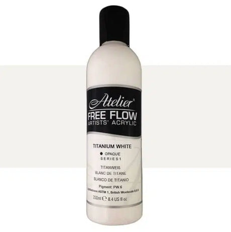Premium 250ml titanium white acrylic paint, offering vibrant coverage and creamy consistency for artists and crafters.