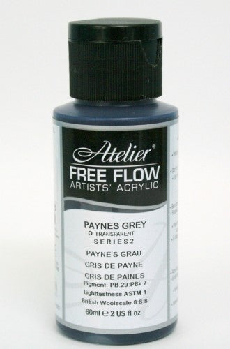 Atelier Free Flow 60ml Arylamide Yellow Deep acrylic paint, vibrant hue perfect for various techniques and seamless application.