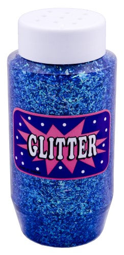 Vibrant blue confetti glitter in a 250ml jar, perfect for crafts, parties, and adding sparkle to any project.