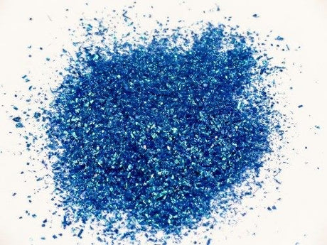 Bright blue confetti glitter in a 500ml jar, perfect for arts and crafts, adding sparkle to invitations and decorations.