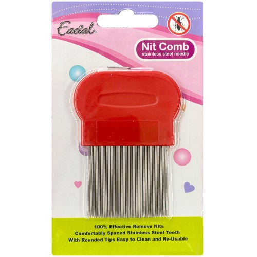 Premium metal lice comb with fine-tooth design for effective removal of lice and nits, ensuring clean and healthy hair.