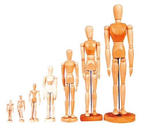 8-inch male manikin for retail display, fashion design, and education, showcasing clothing with realistic proportions.