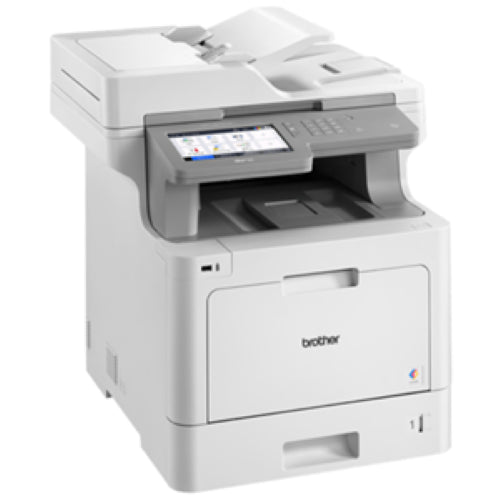 Brother MFCL9570CDW Colour Laser MFC printer with 31ppm speed, 17.6cm touchscreen, and multi-function capabilities.