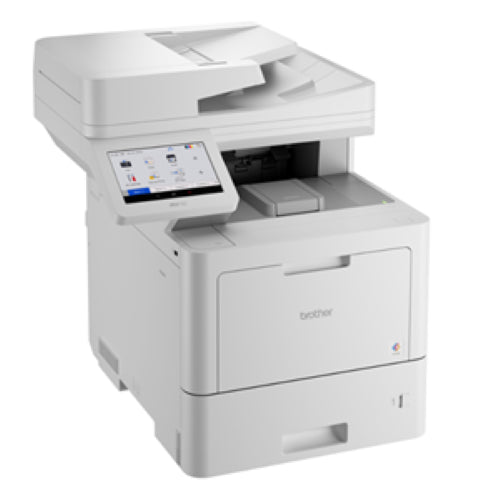 Brother MFCL9630CDN multifunction printer with 40ppm print speed, ADF, touchscreen, NFC, free delivery, and installation.