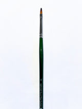 Close-up of Das S1068fr Synthetic Filbert L/H #0 brush featuring high-quality synthetic bristles for precision and versatility in painting.