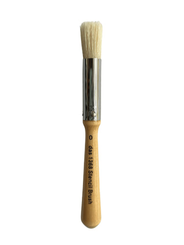 High-quality bristle stencil brush for precision application and clean lines on various surfaces.