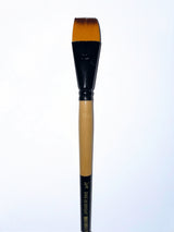 Artist Brush - Das 20b Synthetic Bright 3/4" with golden nylon bristles for precise control in various painting techniques.